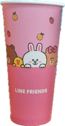 Line Friends  Single Layer Paper Cup - PINK