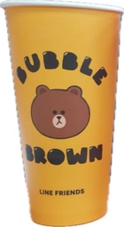 Line Friends  Single Layer Paper Cup - YELLOW 