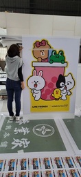 LINE Standee-pink cup+iron stand*1 